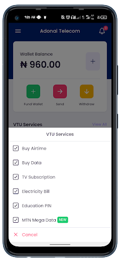 Adonai Telecom Screen 2