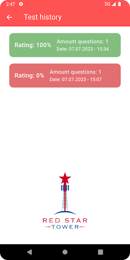 Safety quiz Screen 3