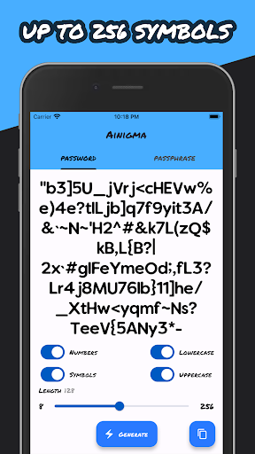 Ainigma - password generator Screen 2