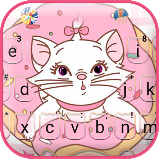 Pinky Cat Donut Keyboard Theme  Icon