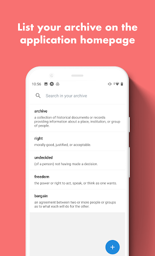 Android application Word Archive screenshort
