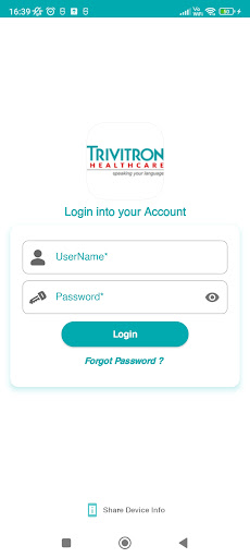 Android application Trivitron CONNECT screenshort