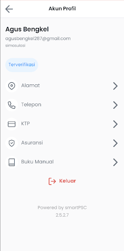 Android application AKSI psc kris screenshort