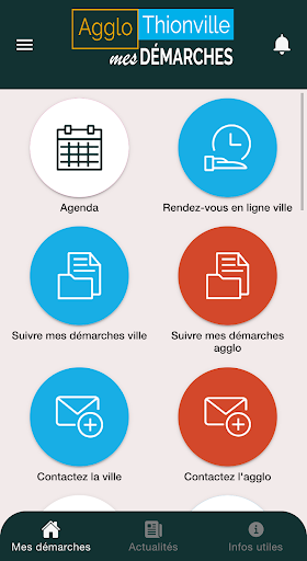 Android application Agglo Thionville mes DEMARCHES screenshort