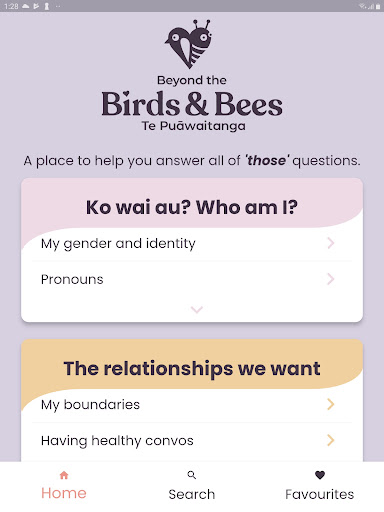 Android application Beyond the Birds and Bees screenshort