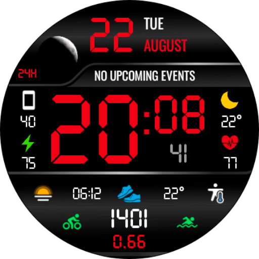 WR 007 Digital Watch Face Logo