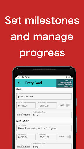 GoalSupporter:GoalsManagement Screen 2