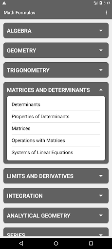 Math Formulas Screen 3