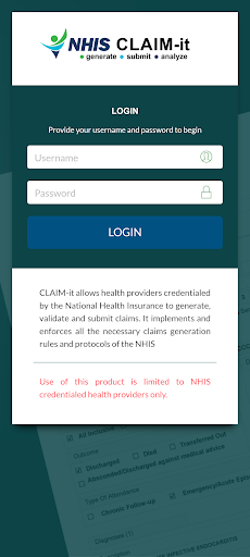 Android application NHIA CLAIM-it screenshort