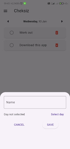 To Do list Screen 3