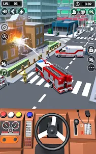 Jogo de ambulância 911 Firetru