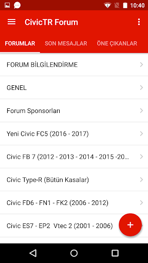 Android application CivicTR Forum screenshort