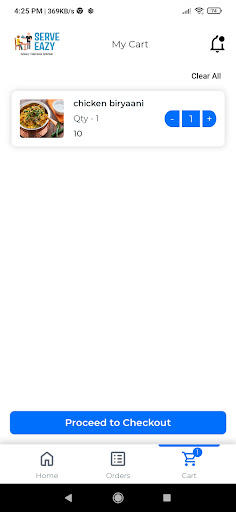 Serve-Eazy for Customers Screen 2