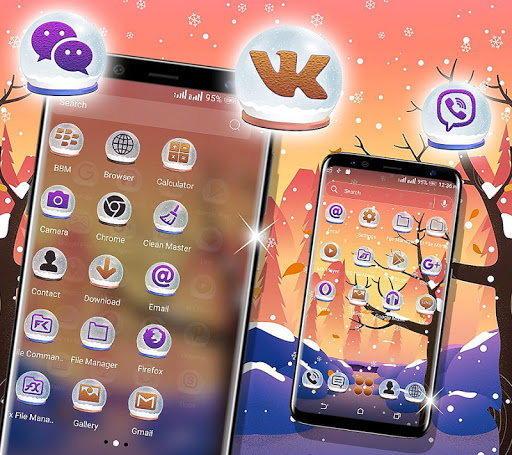 Winter Forest Launcher Theme Screen 2