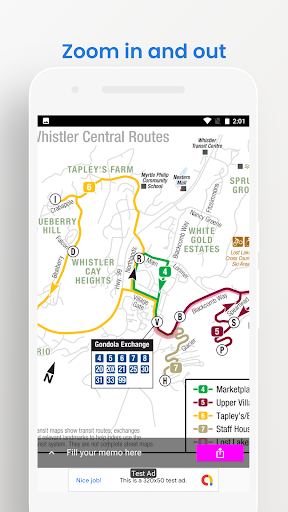 Whistler Bus Map Travel Guide Screen 3