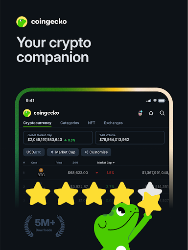 Screenshot of CoinGecko: Crypto Tracker, NFT