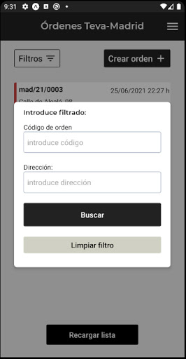 Teva Ordenes Screen 3