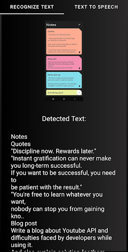 Image to Text to Speech Screen 3