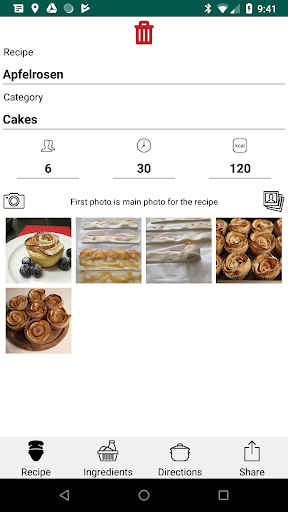My Recipes Screen 3