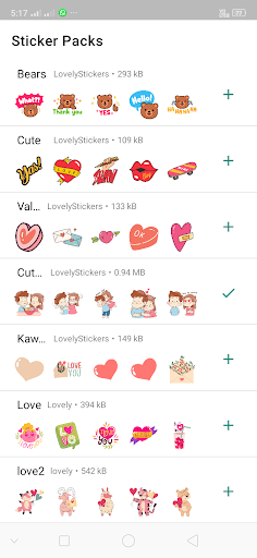 Lovely Stickers Screen 2
