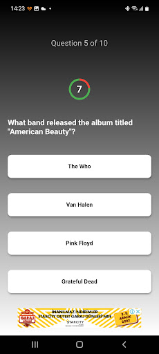 Rock & Metal Music Trivia Quiz Screen 3