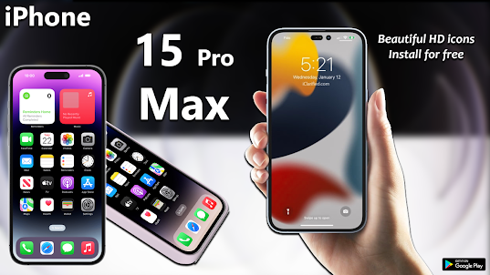 iOS Launcher:iPhone 15 Pro Max