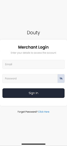 Android application Douty Merchant screenshort