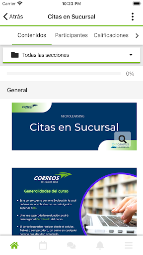 Campus Virtual Correos Screen 2