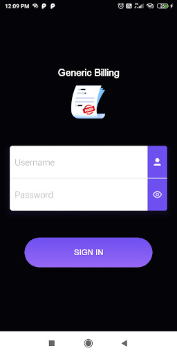 Android application Generic Billing screenshort