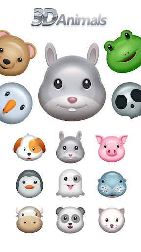 GO Keyboard Sticker 3D animals Screen 2