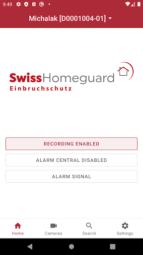 Android application SwissHomeguard screenshort