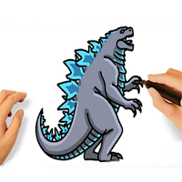 Draw Godzillas Step by Step