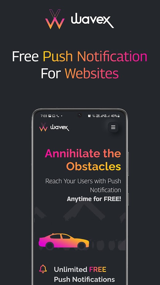 Android application WaveX screenshot