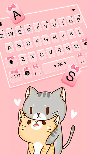 Cute Cuddle Kitten Keyboard Ba Screen 2