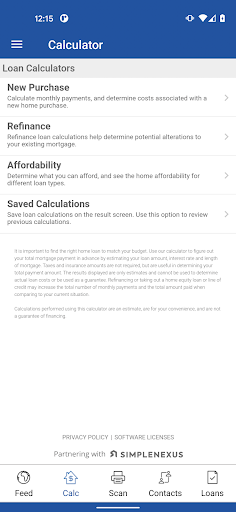 InterWest Mortgage Mobile Screen 2