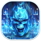 Flaming Ice Skull Keyboard Theme icon