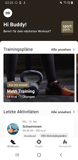 Android application Sportenau Fit App screenshort