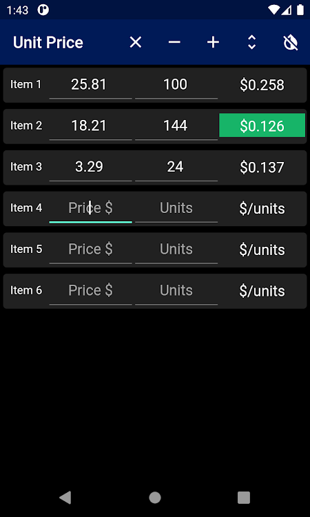 Unit Price Comparison - 3.0.6 - (Android)