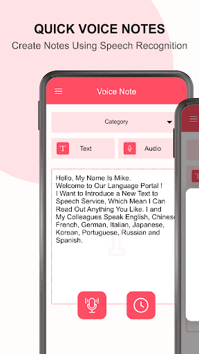 Android application Voice Notes - Speech to Text screenshort