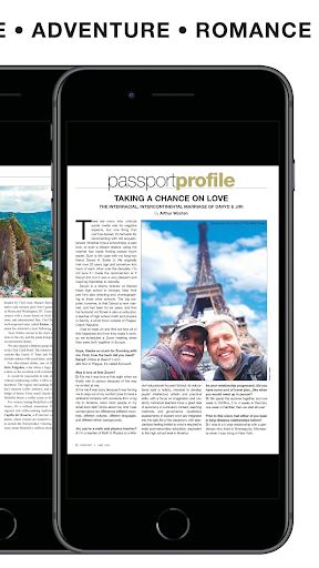 Screenshot of Passport Magazine