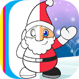 Christmas coloring icon