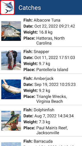Fishing & Weather Screen 2