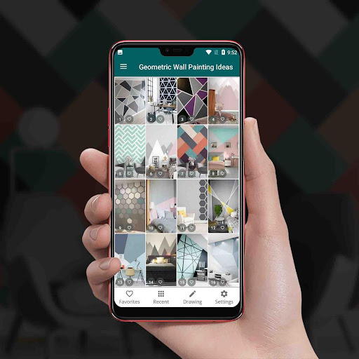 Android application Geometric Wall Painting Ideas screenshort