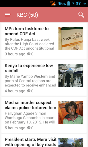 Kenya News App Screen 2