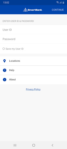 Android application SmartBank Mobile Banking screenshort