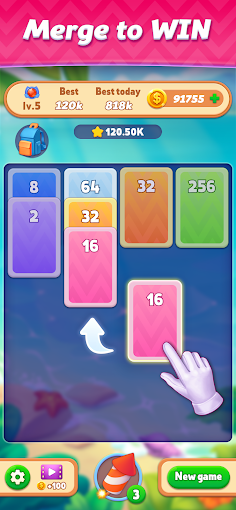 X2 Solitaire Merge-2248 Puzzle - Screenshot 1