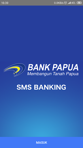 Android application SMS Banking Bank Papua screenshort