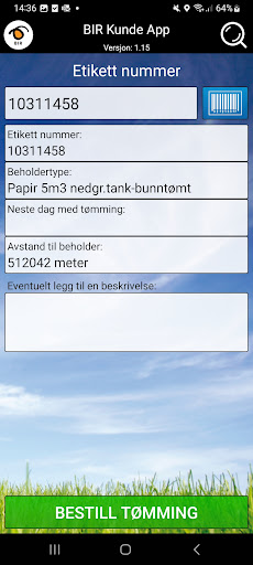 BIR Kunde App Screen 2