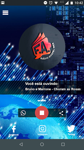 Android application Rádio F.A. Anápolis screenshort