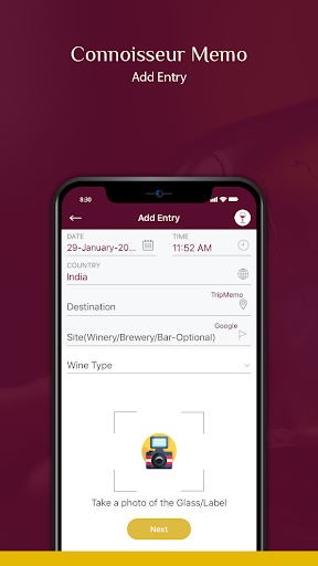 Connoisseur Memo Screen 2